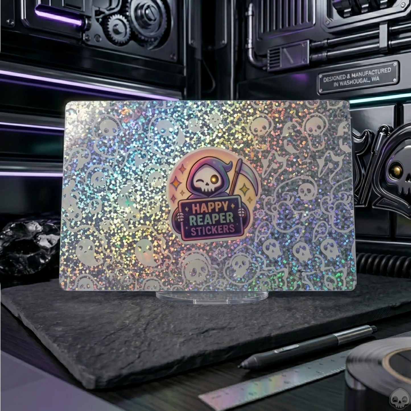 Sparkle Holographic Rectangle Stickers